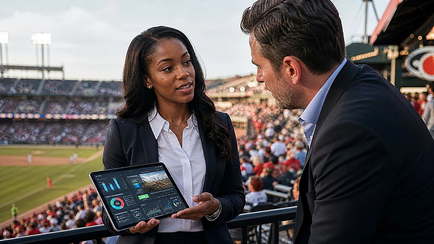 Sentinel at a luxury convention center — iPad intelligence presentation
